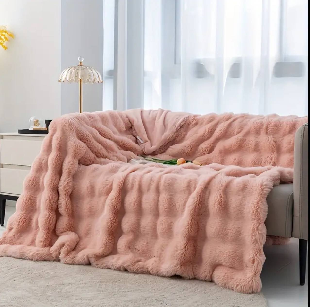 Premium quality Soft Bubble Winter Throw Blanket 180*200cm (6*6)