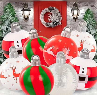 Giant Inflatable Christmas Ball Outdoor Inflatable Decoration Christmas Snowman PVC Inflatable Decorated Ball