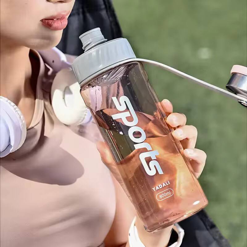 Direct Drinking silver lid Water Bottle,