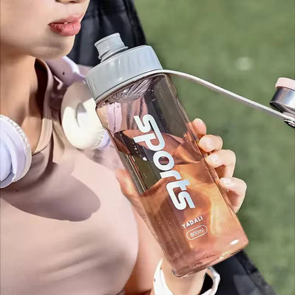 Direct Drinking silver lid Water Bottle,