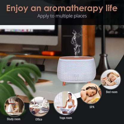 7 Colors Wood Grain Ultrasonic Ultrasonic Aromatherapy  Diffuser