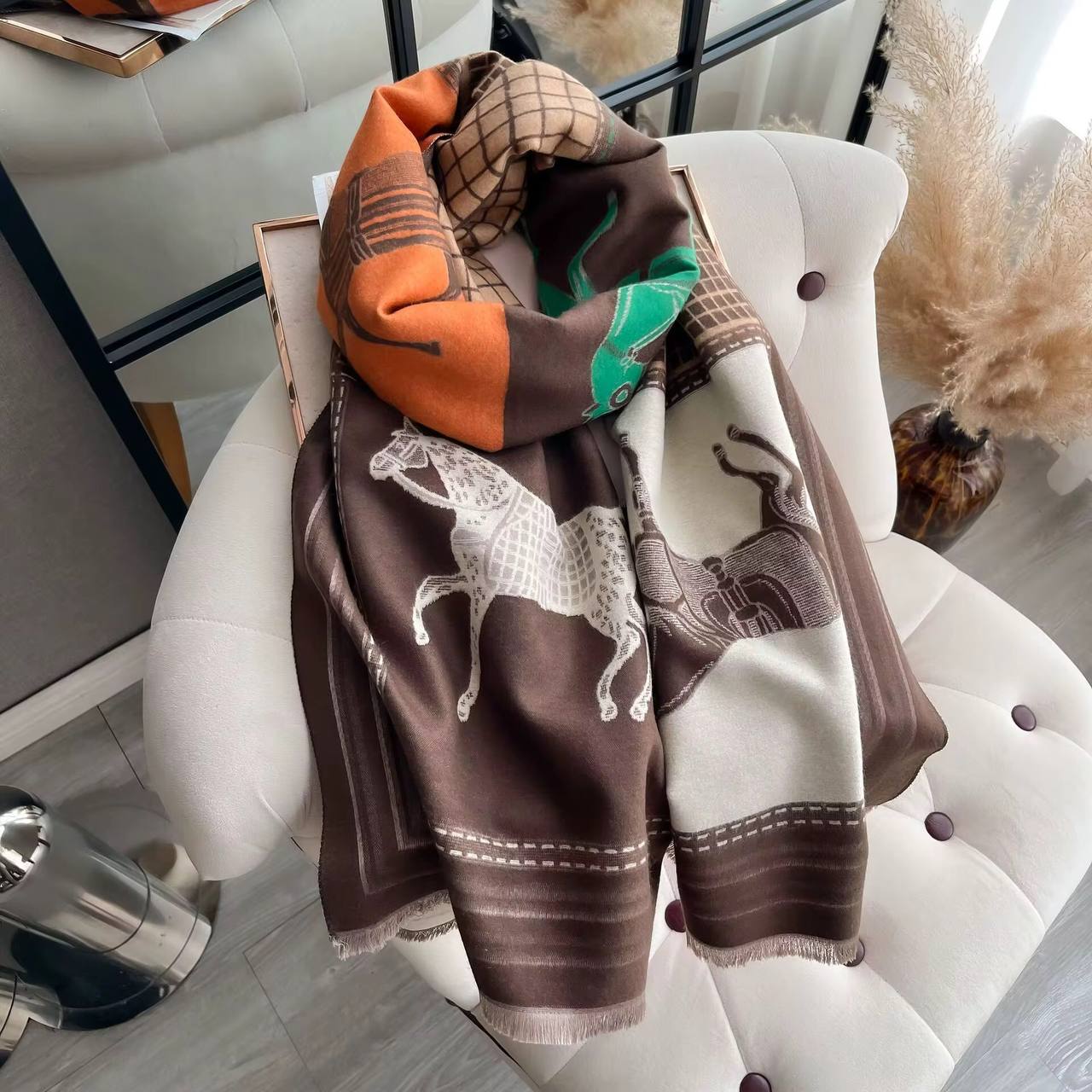 Luxury Floral Print Scarf for Women