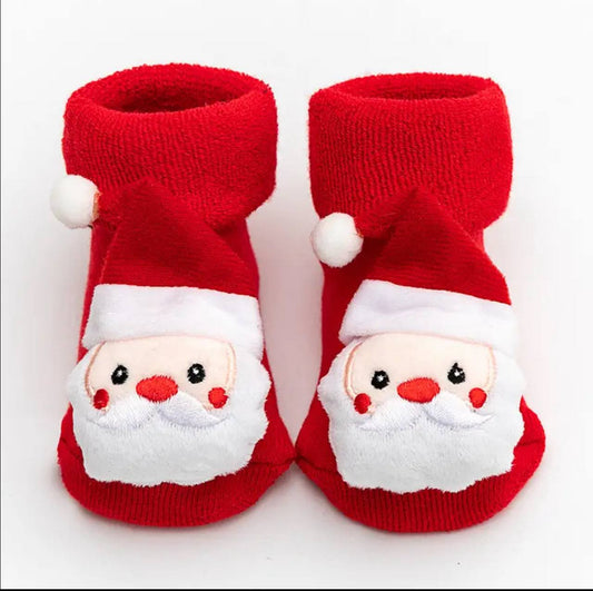 Baby Christmas Socks Santa Cartoon Doll themed one pair