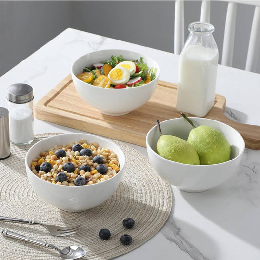 Milk white bowls