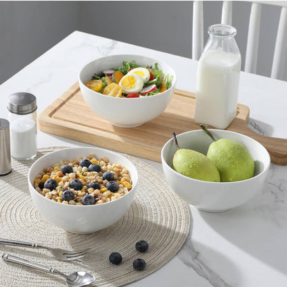 Milk white bowls