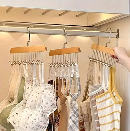 Wooden plank multipurpose 8 hook hanger.