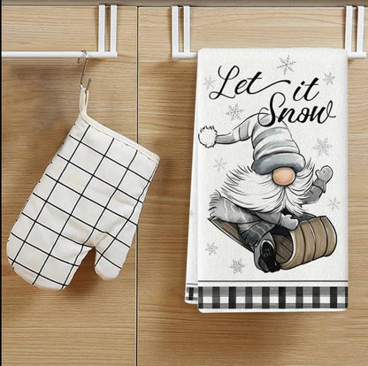 Christmas themed kitchen towels 3pcs