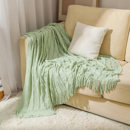 Solid Tassel Blanket