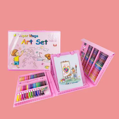 208 PC ART DRAWING/PAINTING SET WITH DRAWING BOARD