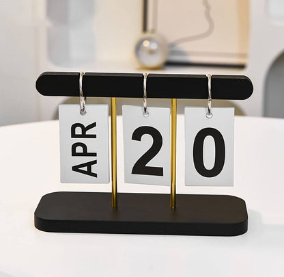 Minimalism Creative Living Room Office Decoration Wooden flip Calendar