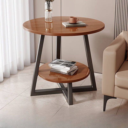 Modern Double Layer Round Side Table