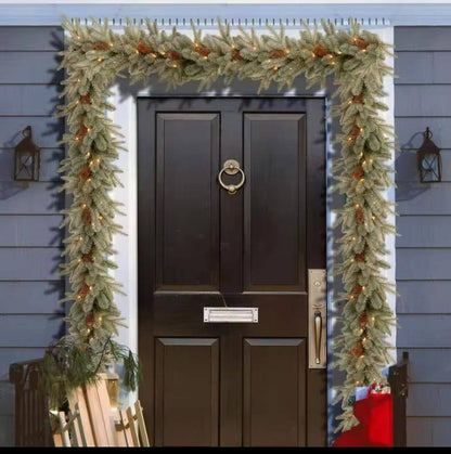 2.7 Christmas garland with lights and decorations