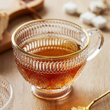 Set of 3 Romantic 500ml premium water/tea glass set