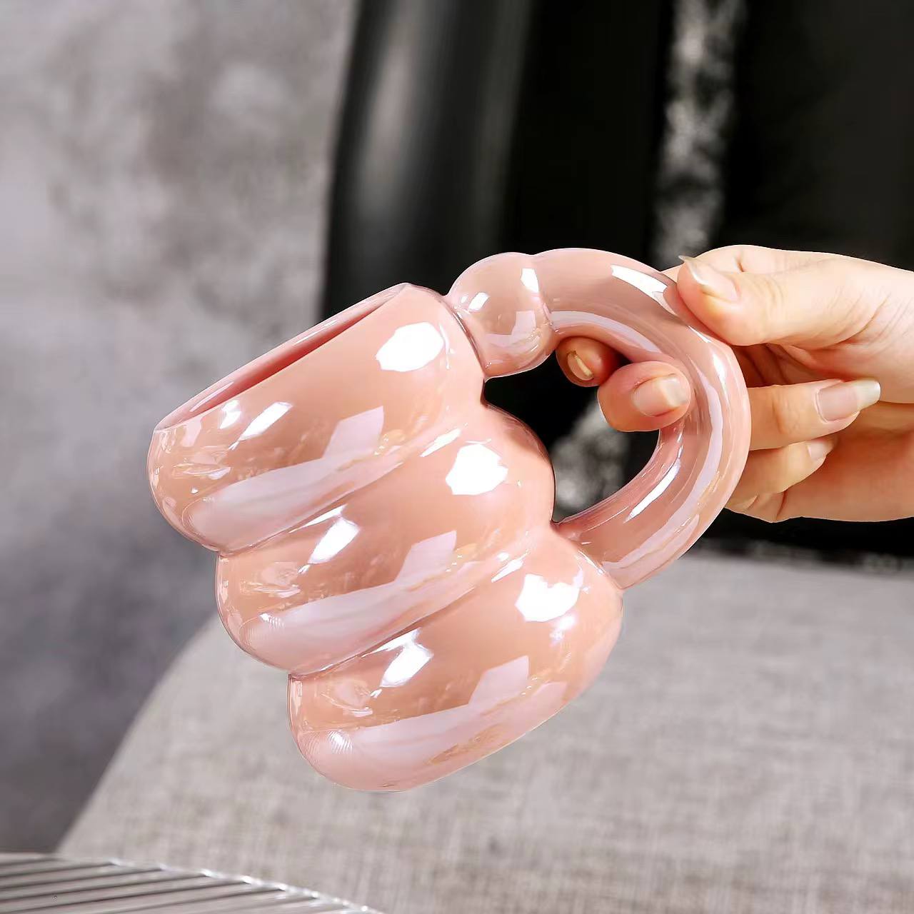 Custom Pearl Glaze Dazzling Mugs