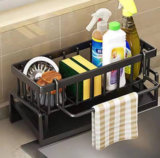 Metallic sink caddy