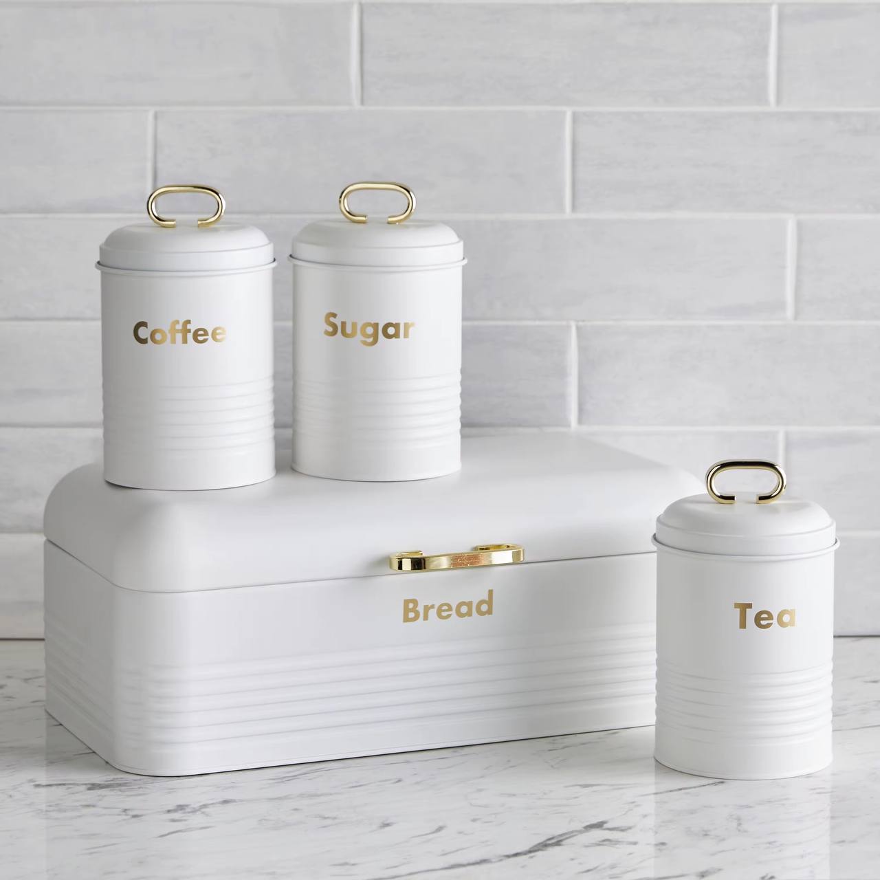 Bread Storage bin with 3 pcs canisters
