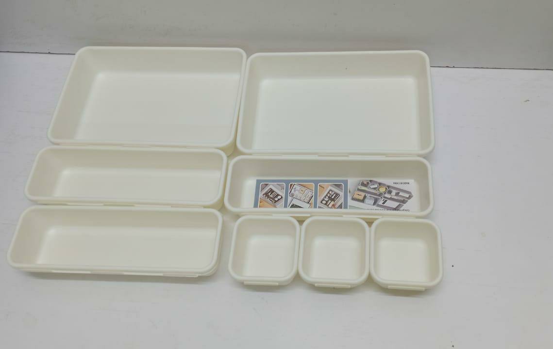 8pcs set Adjustable plastic drawer organiser