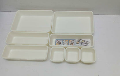 8pcs set Adjustable plastic drawer organiser