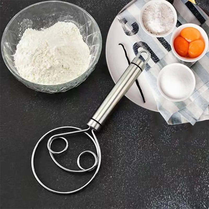 Stainless Steel Dough Whisk Egg Mixer Hand Mixer Artisan Blender For Bread Pastry Danish Dough Hand Mixer Kitchen Baking Tools