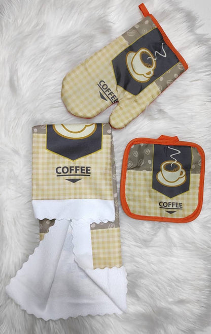 3pcs Kitchen glove set.