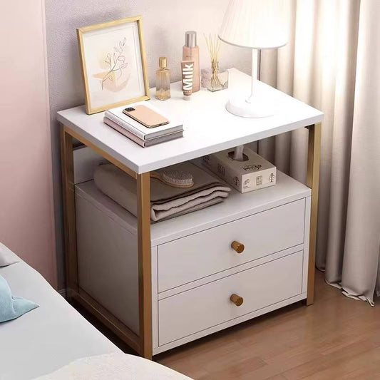 NORDIC LUXURY DOUBLE DRAWER BEDSIDE CABINET