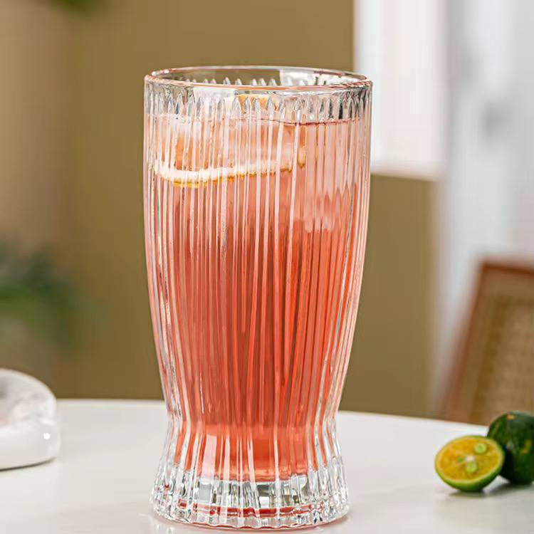 Unique Striped Aesthetic Highball Glass 6pc