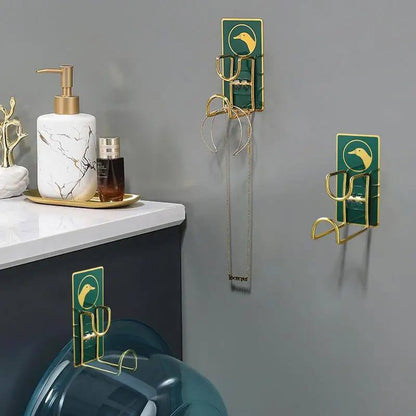 Wall Mounted Strong Adhesive Hook Door Sticky Hanger Stainless Steel Wash Basin Holder