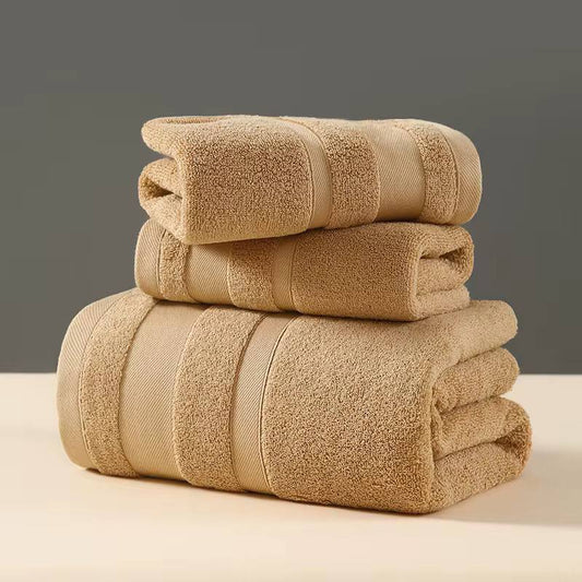 Combed Cotton Bath Towel Sets 3pcs