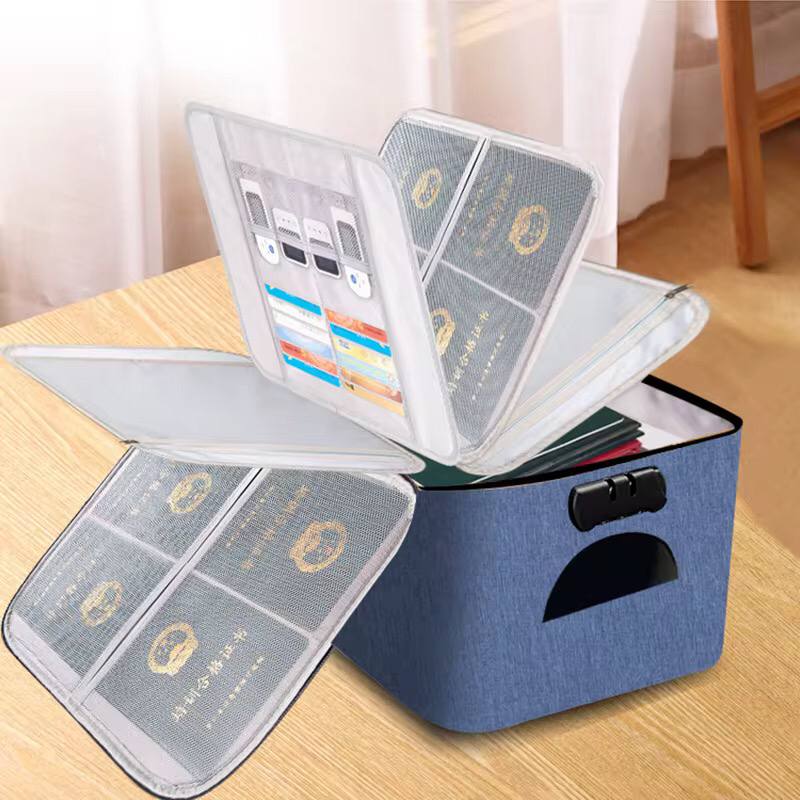 Fireproof/water resistant documents organizer