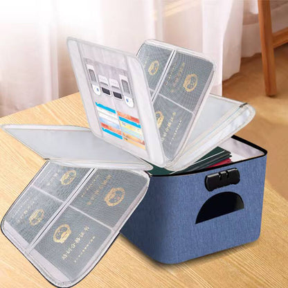 Fireproof/water resistant documents organizer