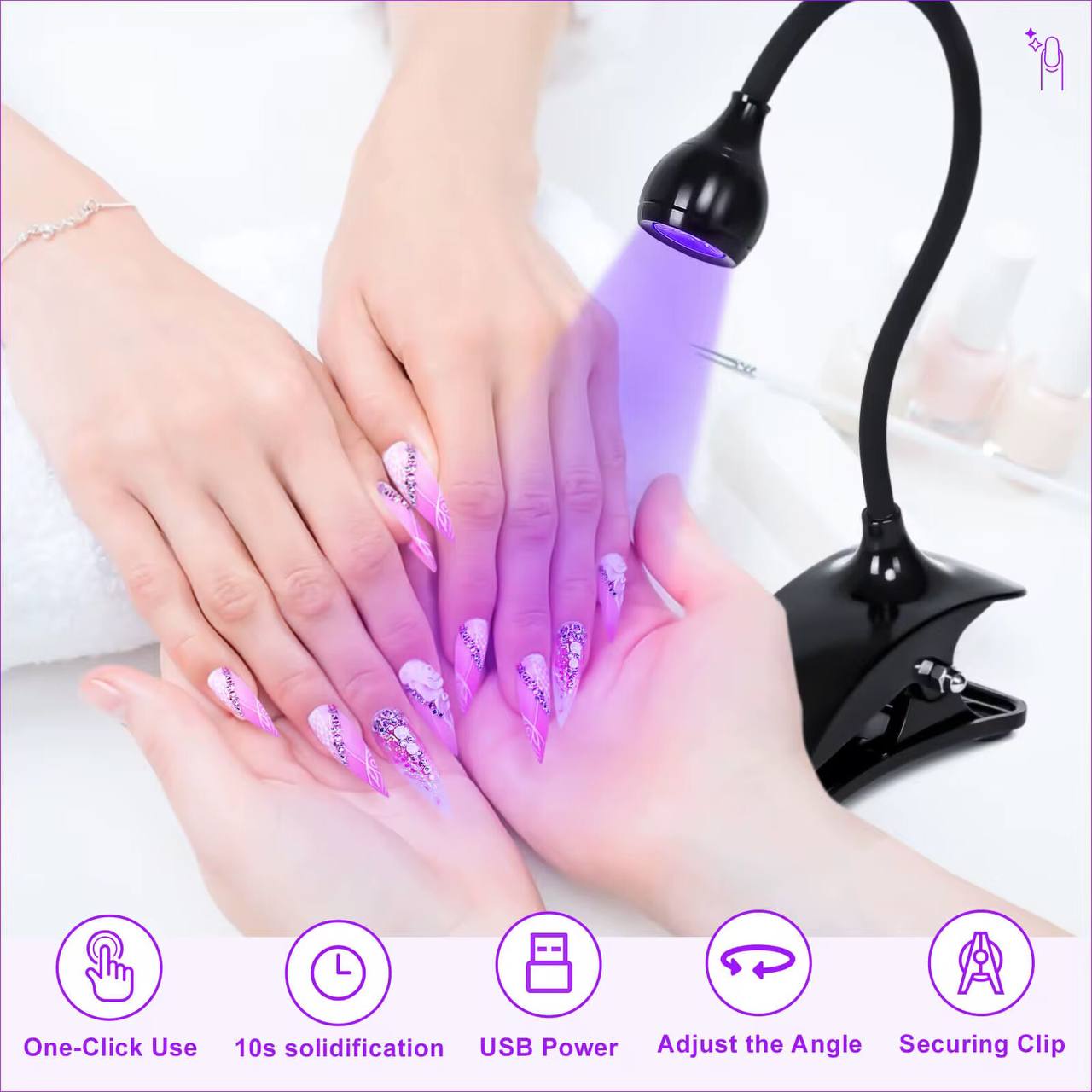 Portable UV nail polish lamp