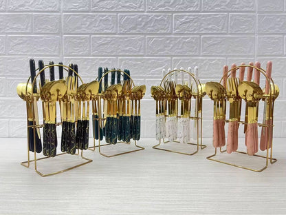 Stainless Steel Tableware Set .