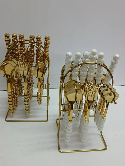 24 pcs Cutlery set with stand