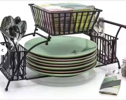 Stackable tabletop cutlery/utensils organizer