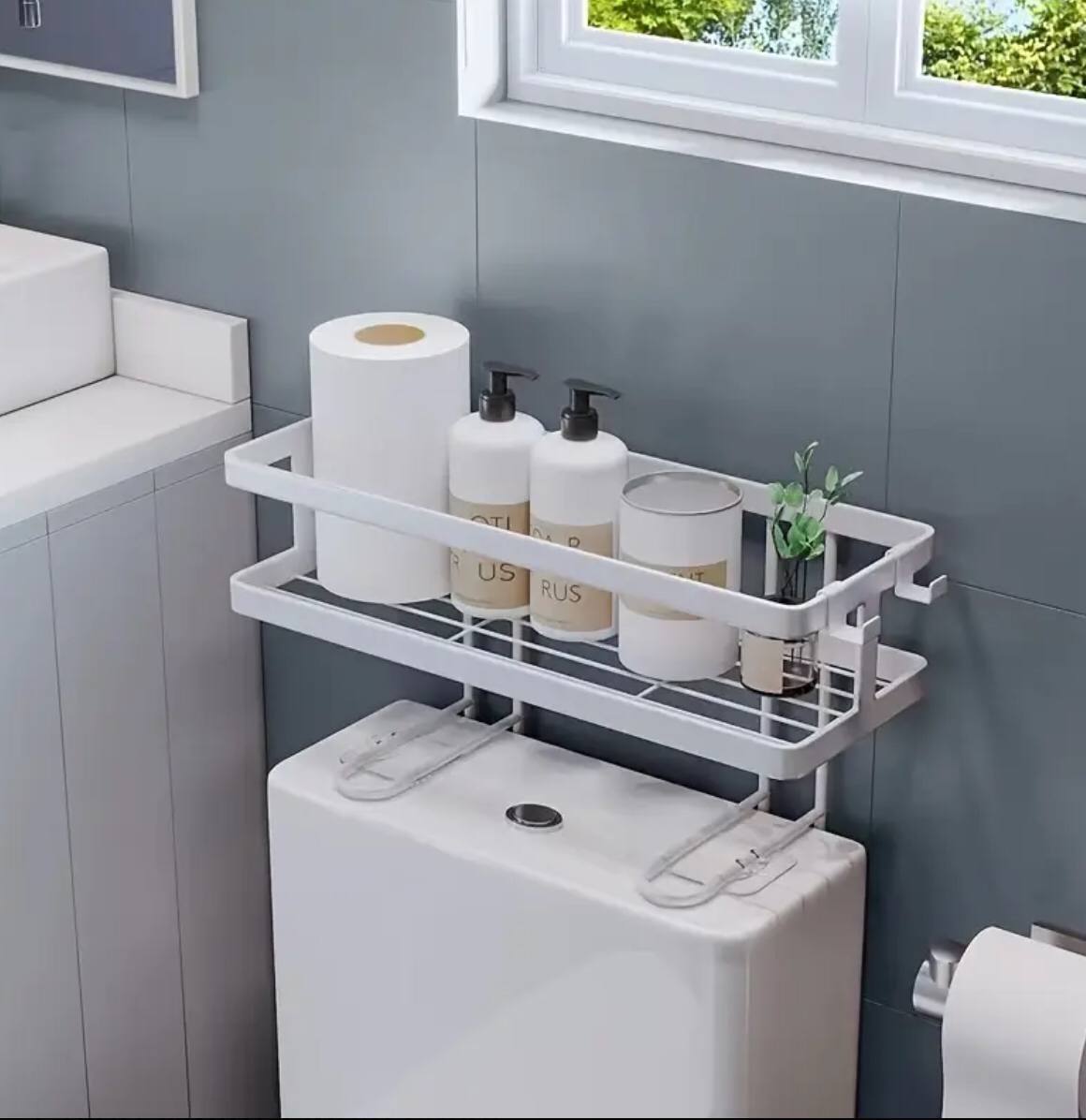 Single layer Over the toilet rack