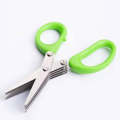 Multifunctional 5 layer herb scissors