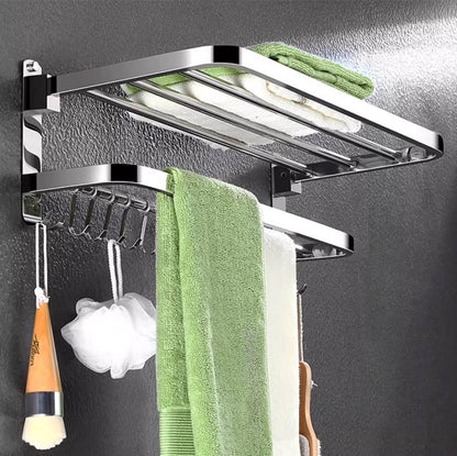 Bathroom wall mounted towel rack