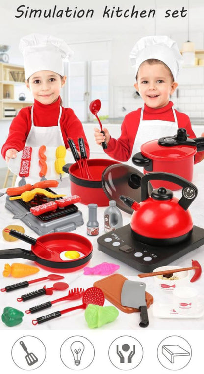 61pcs kids kitchen cookware playset toy set for cooking