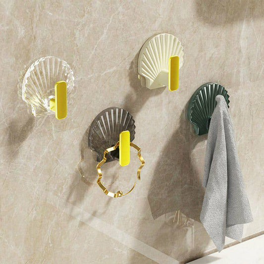 Shell Shape Wall Hooks Strong Load Bearing Wall Hooks 3pcs