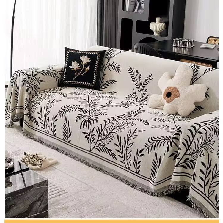 REVERSIBLE CHENILLE COTTON SOFA BLANKETS/COVERs