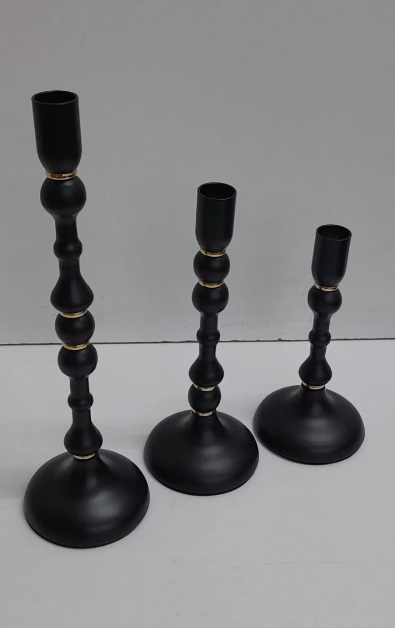 Classic 3 in 1 Metallic Candle Holder