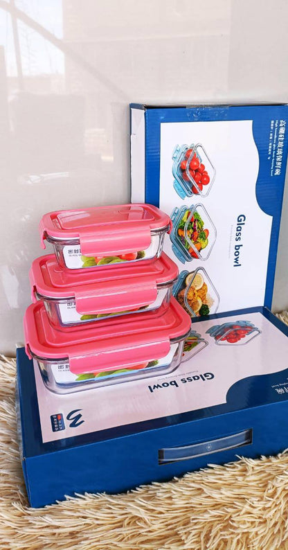 Airtight glass storage containers