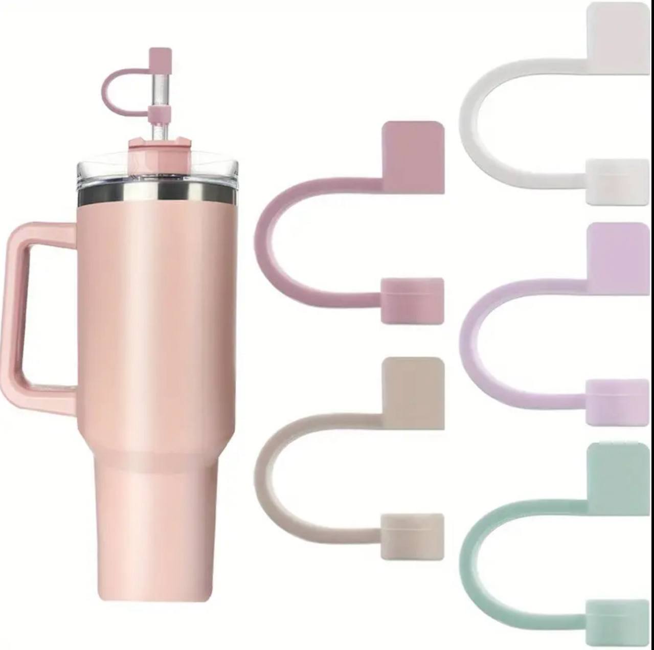 2pc Silicone Straw Covers Cap