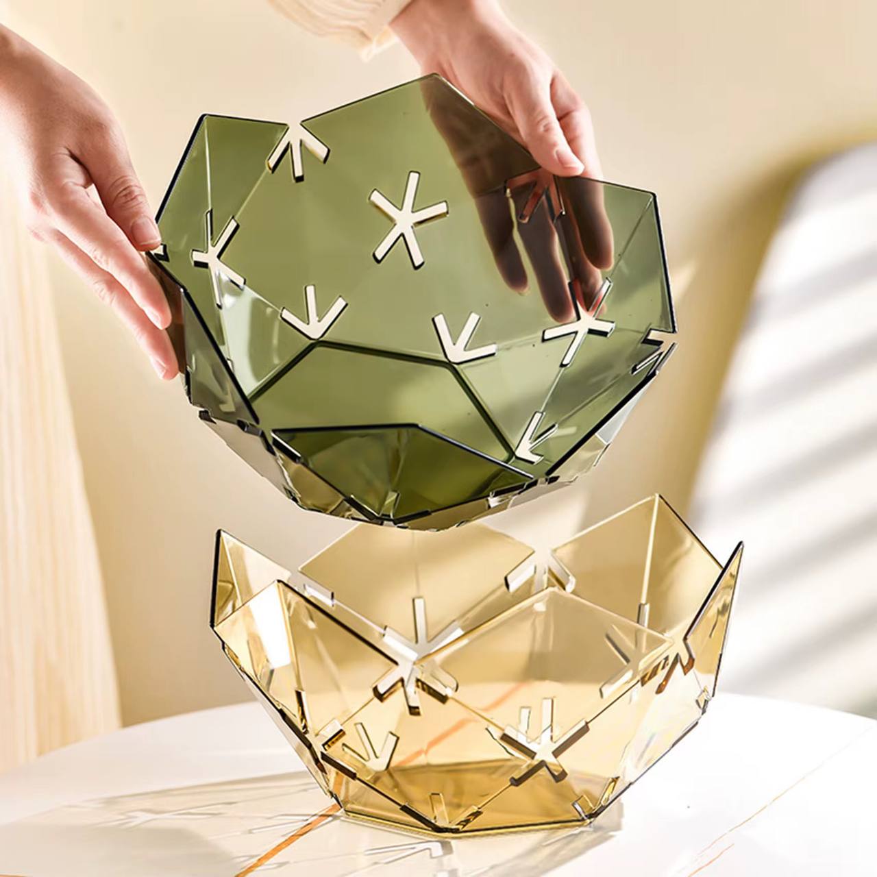 Household Fruit Plate Stylish Design Clearly Visible Multi-functional Fruit Plate