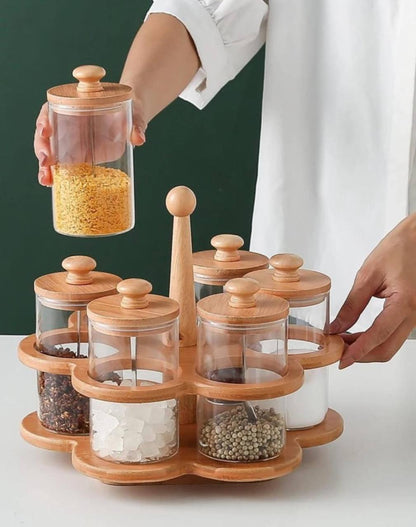 6 in 1 Rotating spice rack