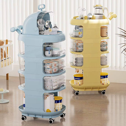 Big Multiple purposes 4 Tier organizer trolley with wheels DIY Assembling