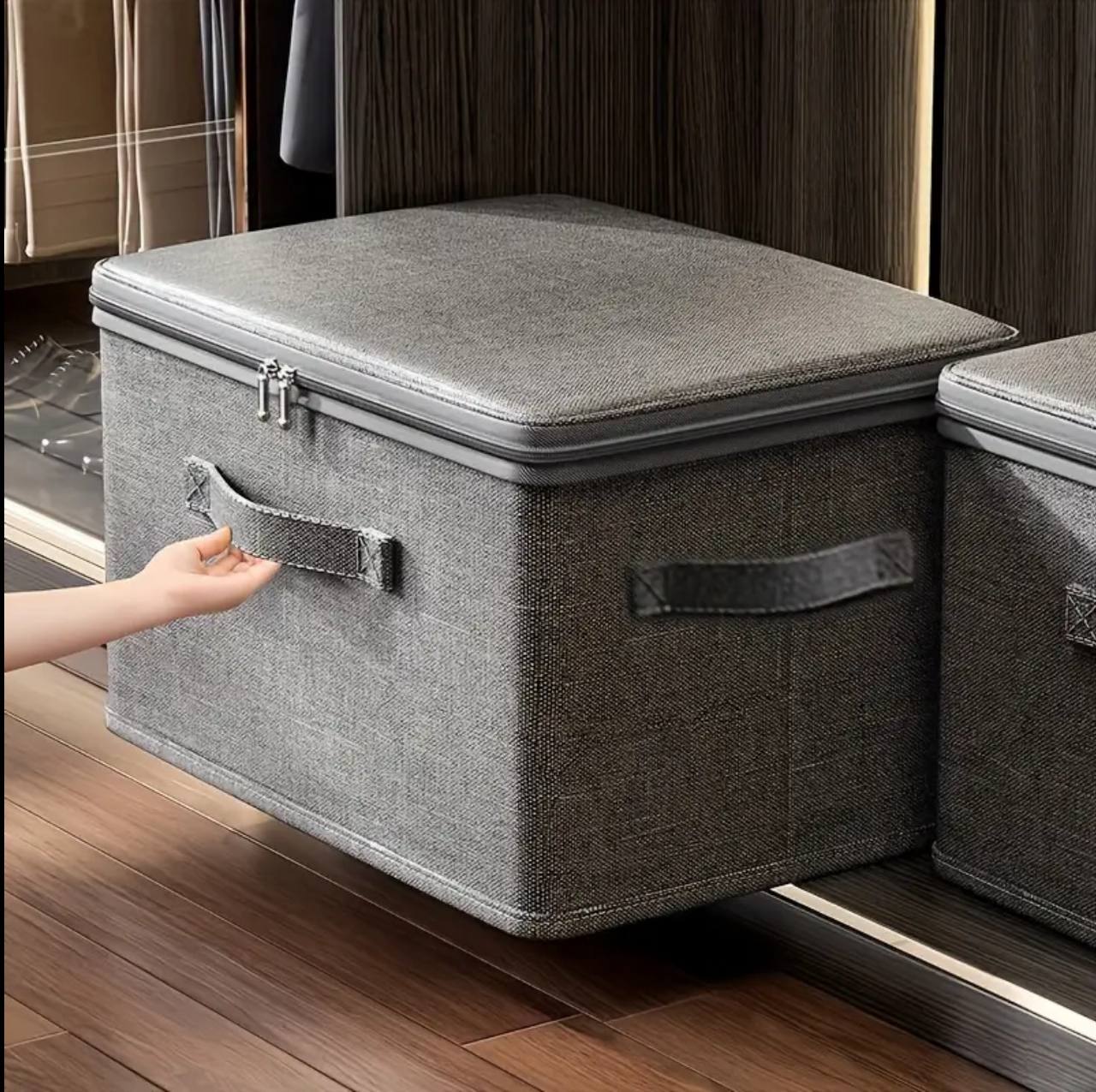 Foldable Fabric Storage Box with Lid