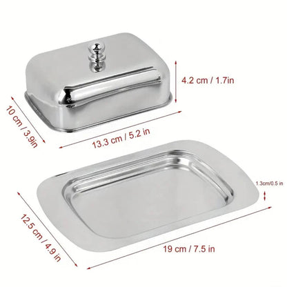 Metal Butter Dish with Lid