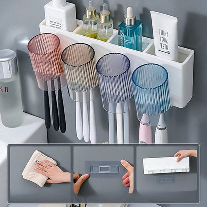 Multifunctional Bathroom Toothbrush Organizer