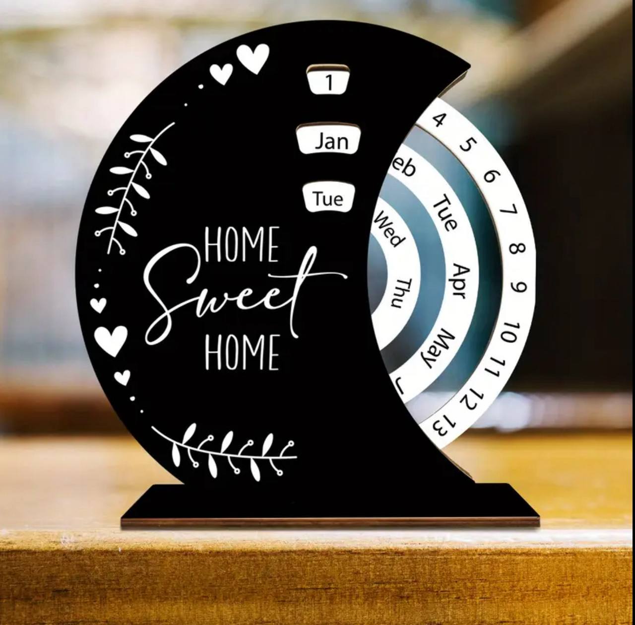 Perpetual Wooden Block Calendar